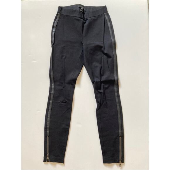 J. Crew Pants - J.Crew Pixie Pants with Leather Trim Black Size 00